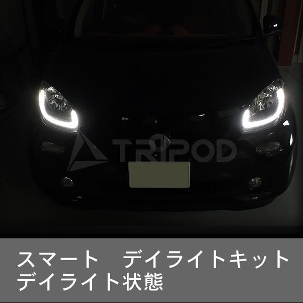 LEDヘッドライト H4 スマート　フォーフォー　フォーツー スマートフォーフォー LEDヘッドライト取付 453044 純正LED比較