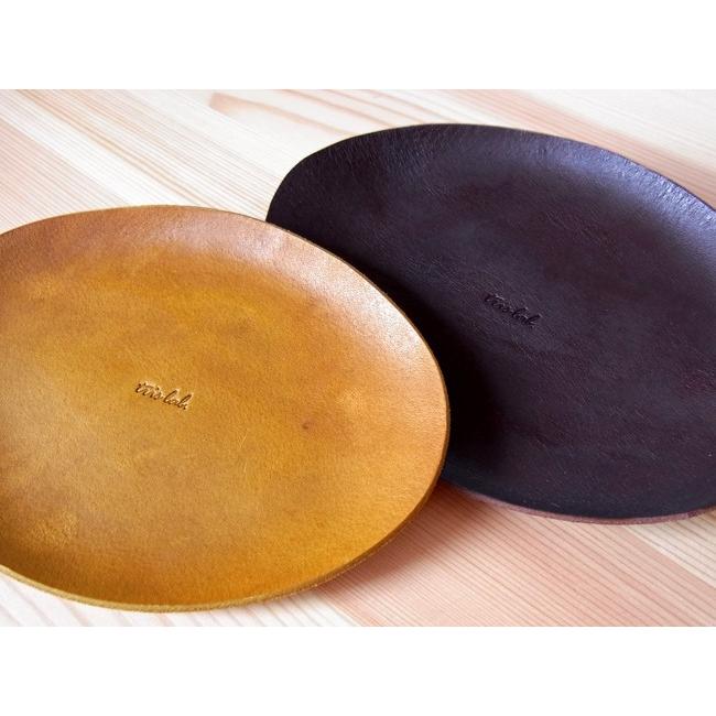 トレイ　レザートレー　アンティーク色　イタリアヌメ | 