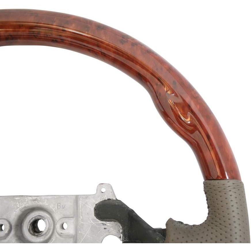 DA64エブリィ茶木目 ハンドル エブリイワゴン DA64W ガングリップステアリング ベージュレザー