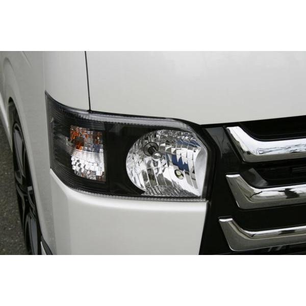 ハイエース 200系 4型 5型 6型 ヘッドライト ブラックインナー