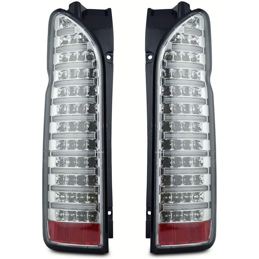 ハイエース テールランプ 200系 ファイバー クローム クリア LED