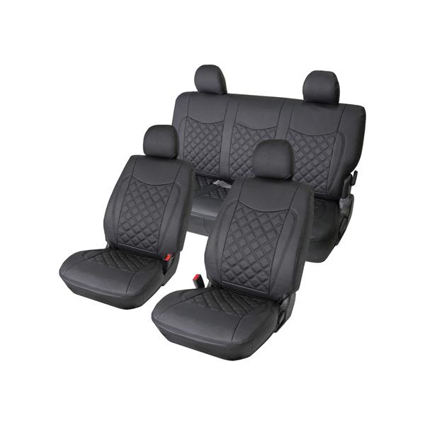 ハイエース シートカバー 200系 S-GL フロント セカンド用 ブラック 