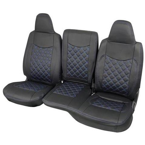 ハイエース シートカバー DX グレード フロント用 3人乗り用 ブルー
