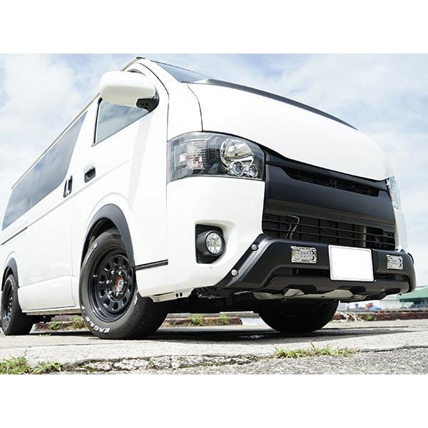 中古傷あり　ハイエース4型　TRDスポイラー LED付　フロント　バンパーガード 中古傷あり ハイエース4型 TRDスポイラー LED付 フロント