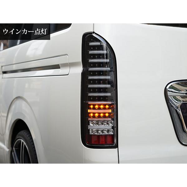 ハイエース 200系 LEDテールランプ ファイバールック オール
