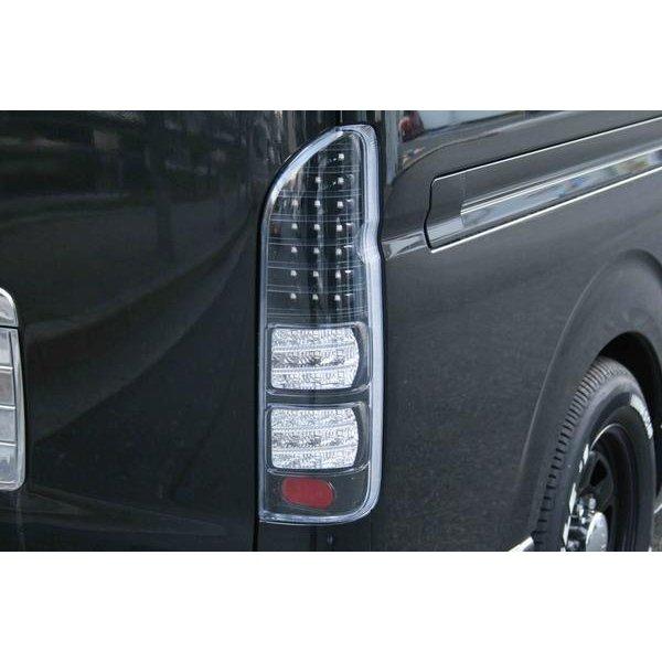 ハイエース 200系 フルLED ハーフブラックインナー クリアレンズ LED