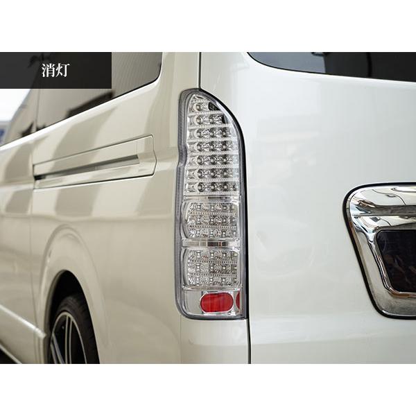 ハイエース 200系 フルLED オールクロームインナー LEDテールランプ A-1
