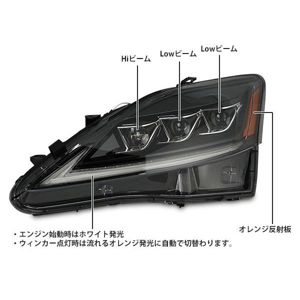 レクサス IS ヘッドライト IS250 IS350 ISC IS-F GSE20系 30系ルック 