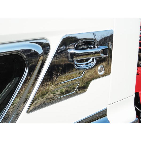 日野自動車 レンジャープロ メッキ ドアハンドル 6P 貼付タイプ