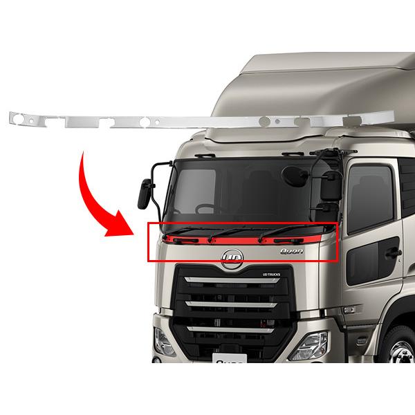 UDトラックス クオン メッキ ワイパーパネル 8P 貼付タイプ 日産 UDトラックス クオン メッキ ワイパーパネル 8P 貼付タイプ 日産