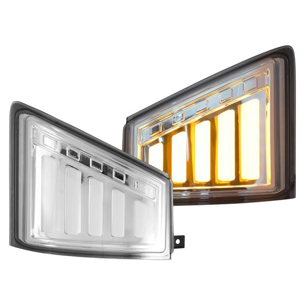 いすゞ 07 エルフ ハイキャブ ワイドキャブ用 シーケンシャルウインカー LED ウインカーレンズ コーナーレンズ 左右セット トラック カスタム ドレスアップ