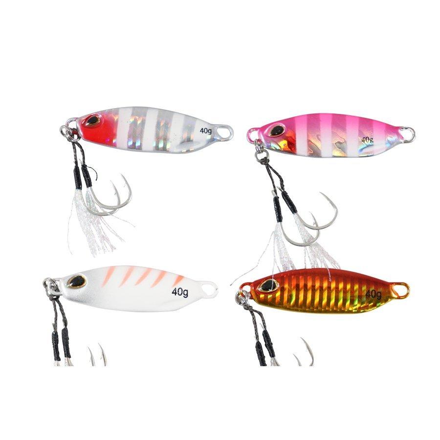 4色SET 40g ショートフラットメタルジグ jig ショアジギング