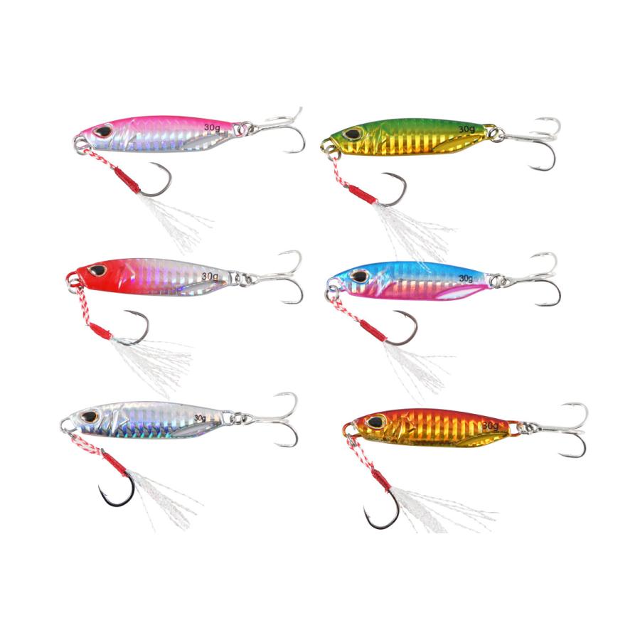 6色SET スイムジグ ショートタイプ メタルジグ 30g jig ショアジギング