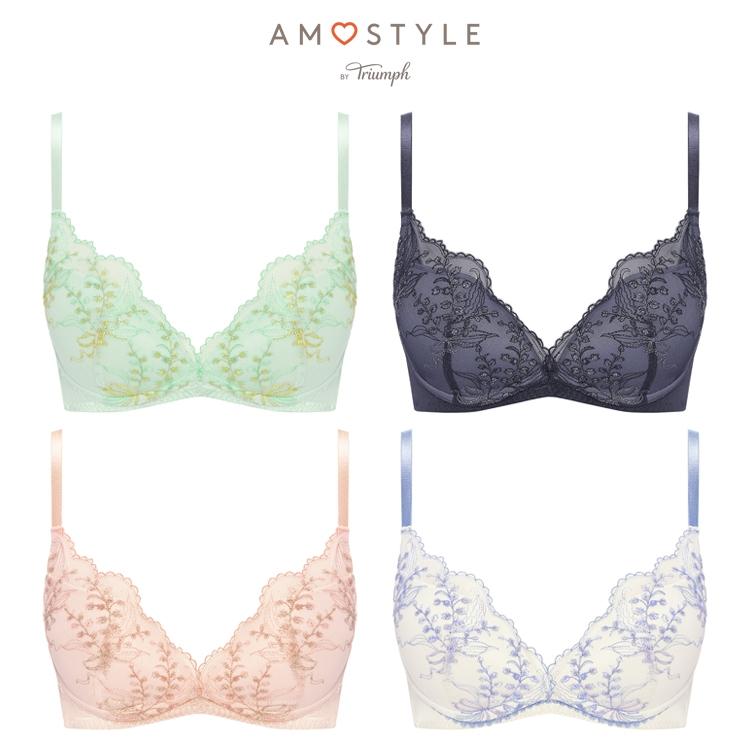 Triumph/AMOStyle ワイヤーなしブラシャー3枚 AMOSTYLE（アモスタイル） 期間限定セール チャーミングラマーノン