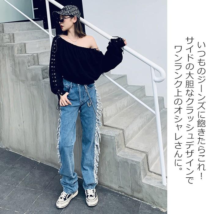 マタニティ デニム ダメージ ジーンズ クラッシュ ヴィンテージ加工 黒 ブルー おしゃれ 大きいサイズ 偉大な