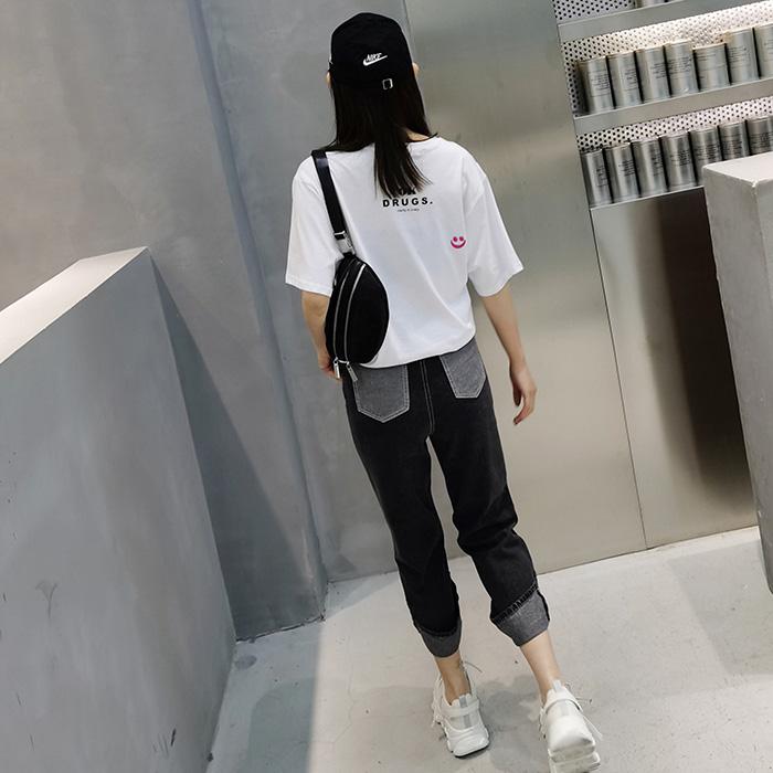 七分丈パンツ デニムパンツ ジーンズ ロールアップ 美脚 デニム おしゃれ 個性的 カジュアル アメカジ クラッシュ ジーンズ デニム ヒップホップ ダンス 衣装 Bot 297 うちの子が一番 通販 Yahoo ショッピング