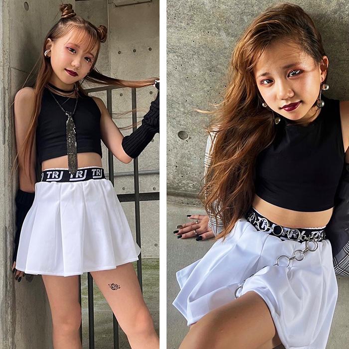 キッズダンス衣装 ミニスカート プリーツスカート 女の子 子供服