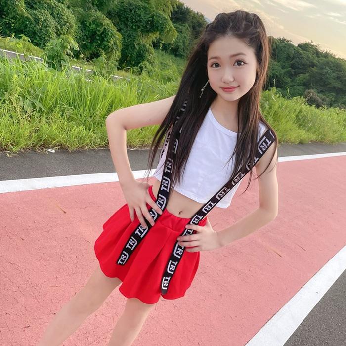 サスペンダー風 ミニスカート プリーツスカート 女の子 子供服 キッズ