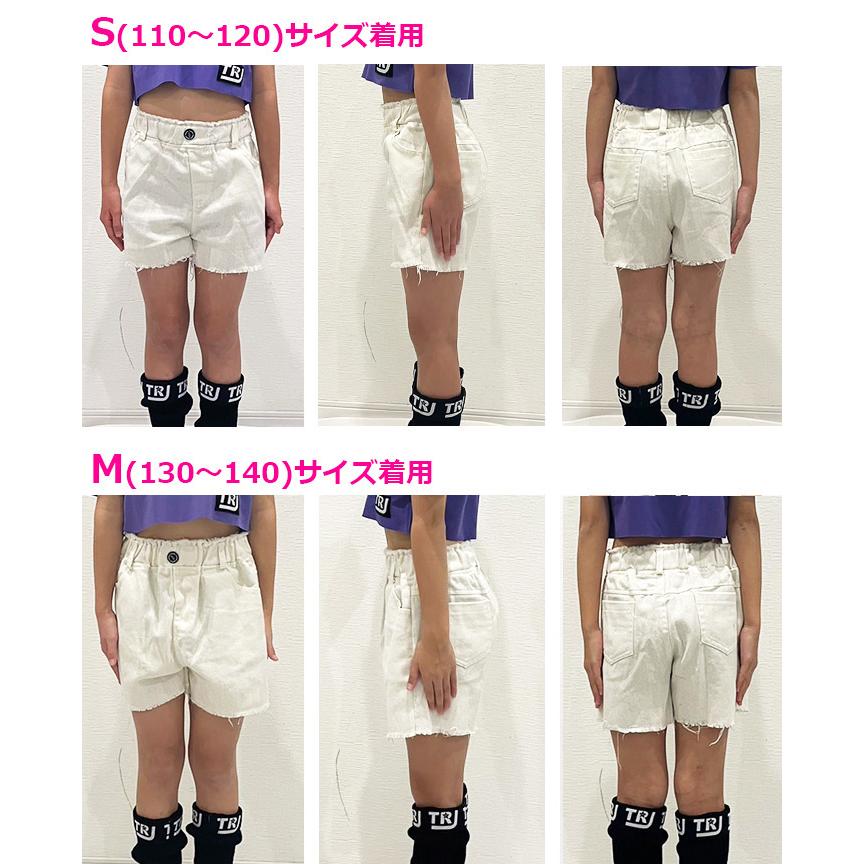 キッズダンス衣装 ショートパンツ ダメージデニム 女の子 子供服