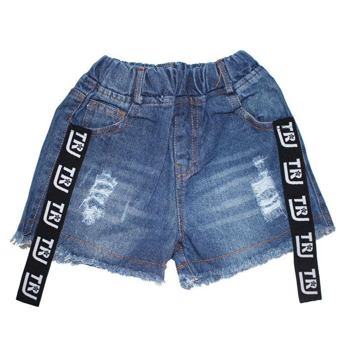 キッズダンス衣装 デニムショートパンツ ロゴテープ デニムパンツ