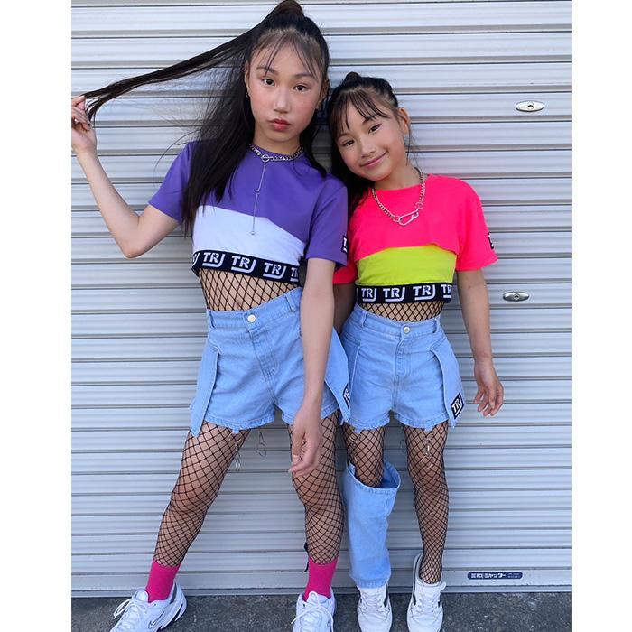 キッズダンス衣装 デニムパンツ 2WAYデニム 女の子 パンツ デニム