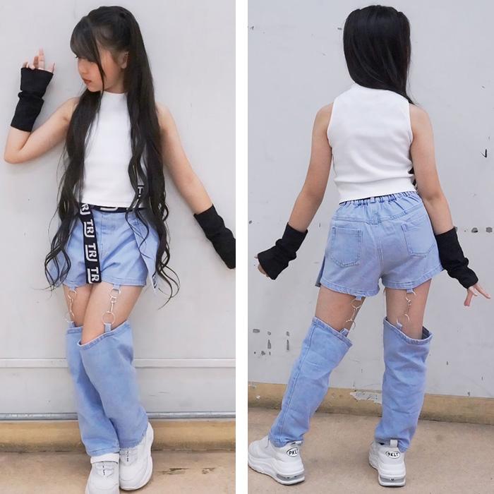 キッズ　110 3歳　デニムパンツ ジーンズ 女の子 デニム 長ズボン ロングパンツ キッズ 子供服 ボトムス