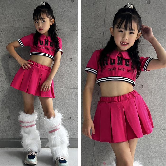 キッズダンス衣装 チアガール 衣装 2点セット チア コスプレ