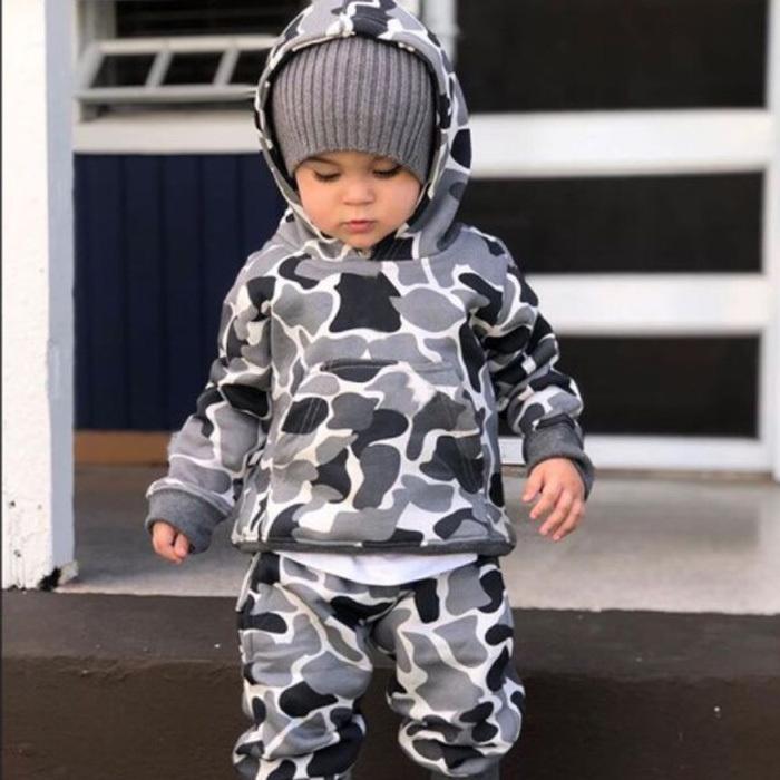 在庫限り 迷彩柄 スウェット 上下2点セット ベビー服 子供服 80cm 90cm