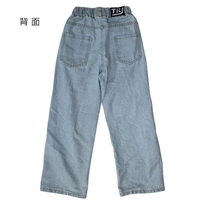 上下2点セット ダメージジーンズと肩出しトップス ロゴ ワンポイント 女の子 子供服 キッズ ハイウェスト ダメージ加工 ライトブルー ブラック ヒップホップ |  | 16