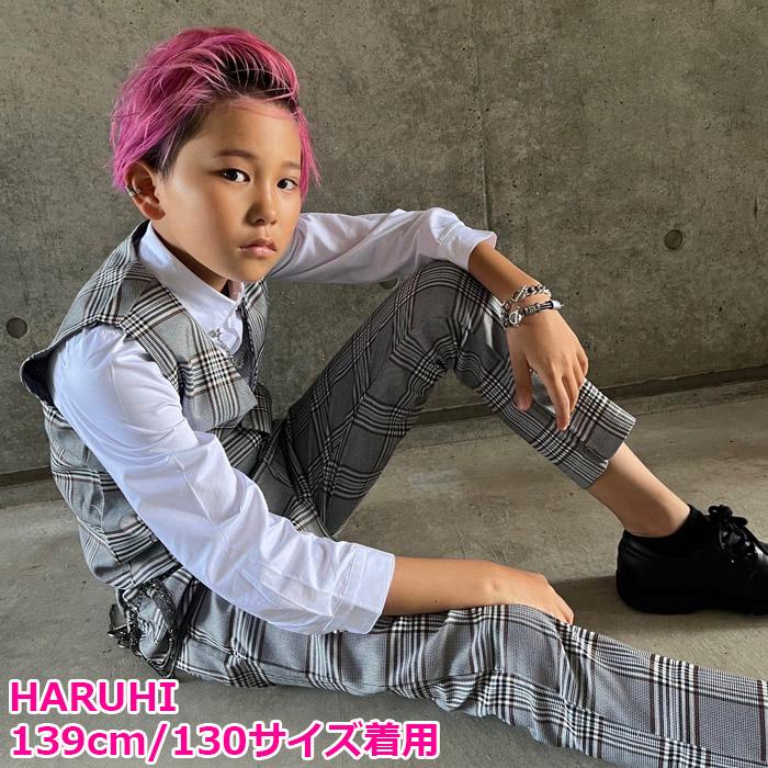 キッズダンス衣装 男の子 子供スーツ 3点セット ベスト/パンツ/ベルト