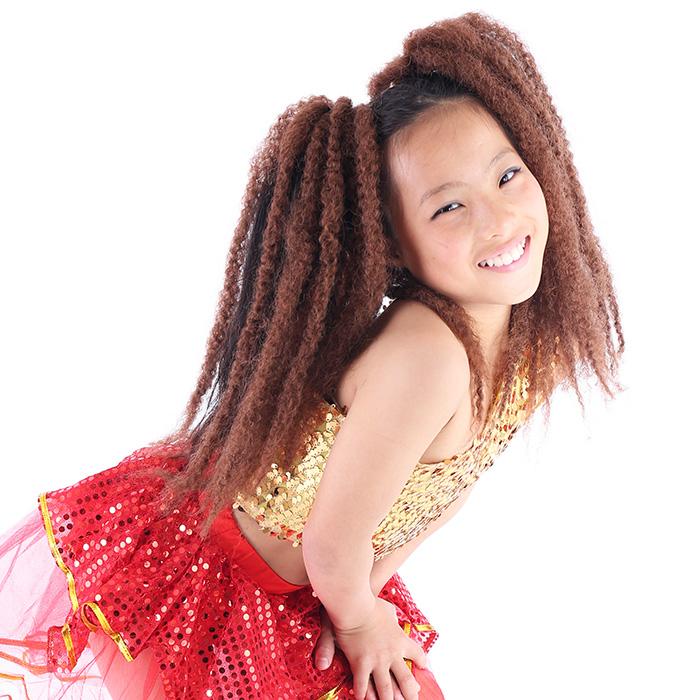 ペアラテン衣装 ダンス 衣装 アクセサリー グラデーションヘアエクステンション