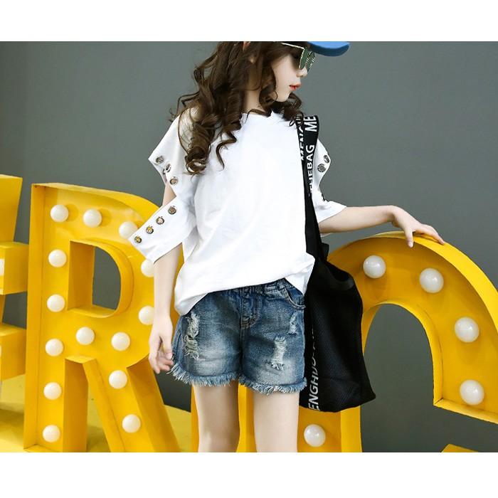 キッズ服 半袖 Tシャツ シャツ ハトメマルカン クール ロック 無地 女の子 小学生 カジュアル 半袖シャツ 半そで ジュニア服 半袖 ブラック ホワイト Top 357 うちの子が一番 通販 Yahoo ショッピング