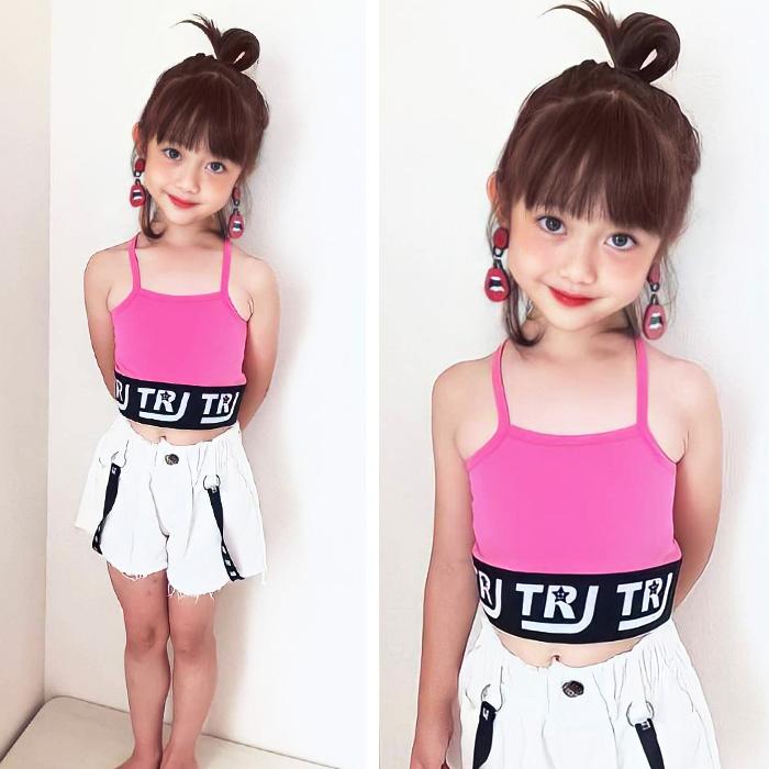 キッズダンス衣装 ネオンカラー チューブトップ キャミソール 女の子