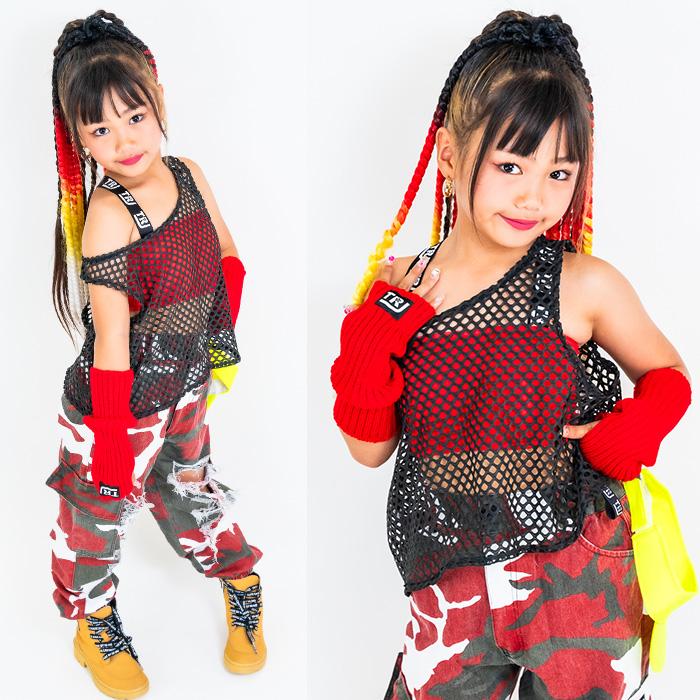 メッシュタンクトップ シースルー 編みトップス ショート丈 女の子