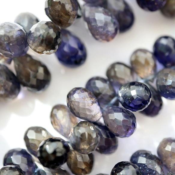 4粒売り 小粒 宝石質 マダガスカル産 アイオライト ドロップカット Sサイズ