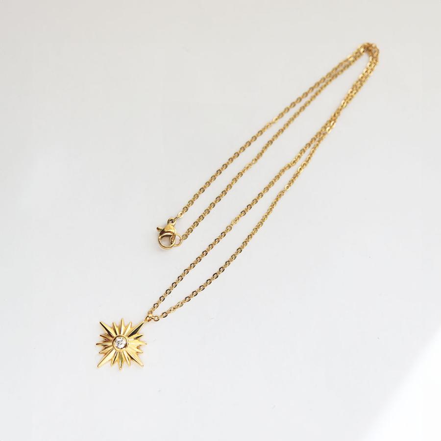 金アレ対応 316L サージカルステンレス 一番星 ネックレス 1本 : Trois