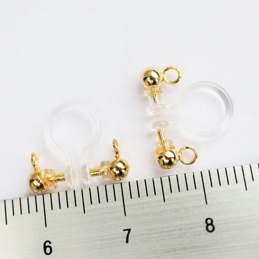 金アレ対応 ステンレス製 両側かん 樹脂 ノンホールピアス パーツ 2