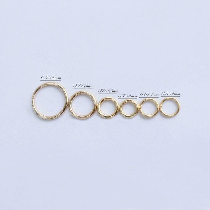 14KGF 真鍮製 丸カン 基礎パーツ 連結金具 |  | 07