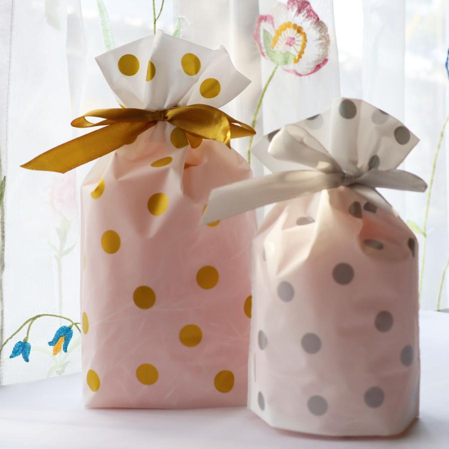 30枚 リボン止め 引っぱるだけ らくらく包装 リボン マチ付き