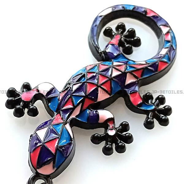 トカゲ ヤモリ モザイク キーホルダー サグラダ・ファミリア ガウディ