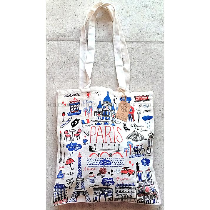 エコバッグ キャンバス トートバッグ PARIS モニュメント パリ