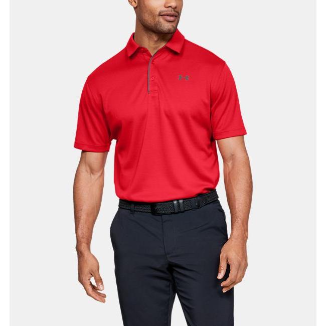red golf polo
