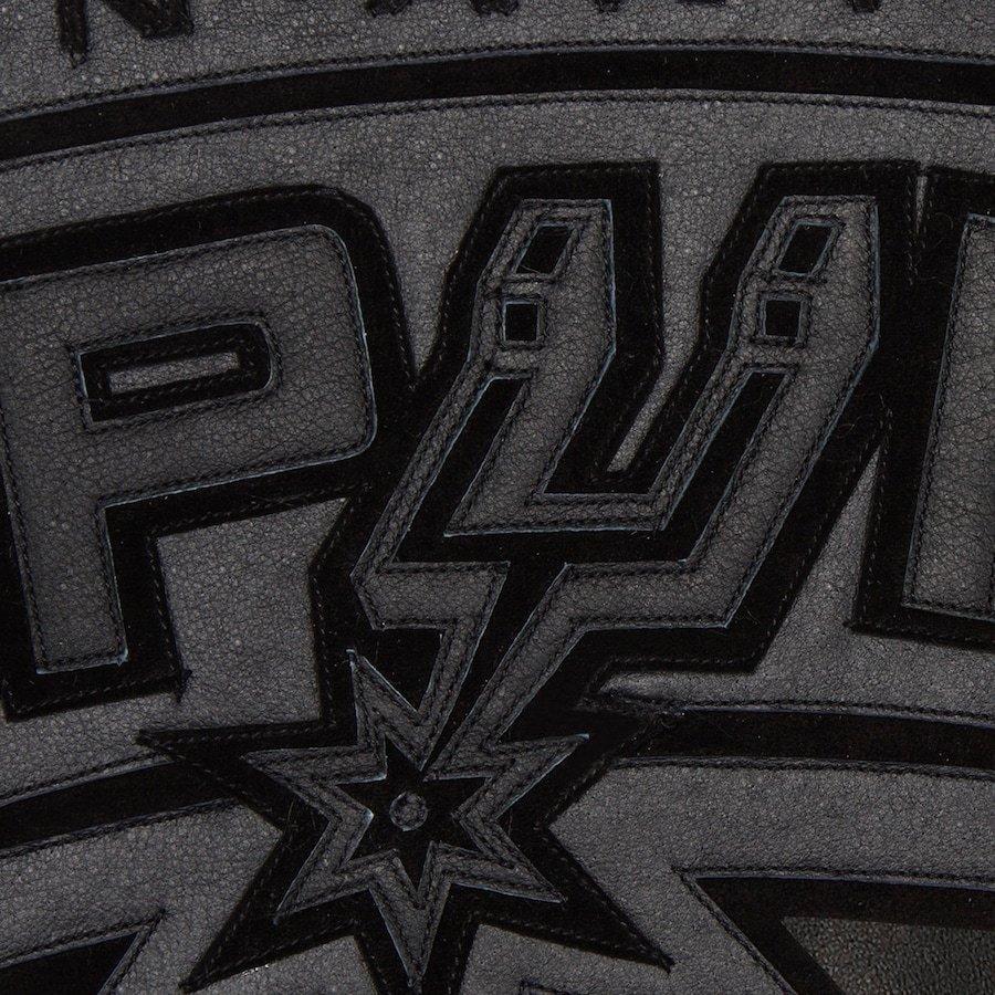 メンズ ジャケット "San Antonio Spurs" JH Design Tonal Leather Full-Zip Jacket - Black｜troishomme｜03