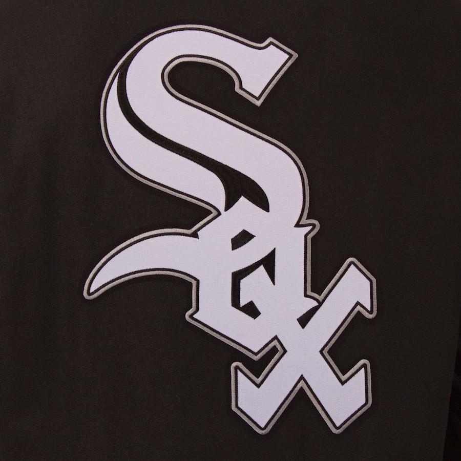 メンズ ジャケット "Chicago White Sox" JH Design Wool & Leather Reversible Jacket - Black｜troishomme｜05