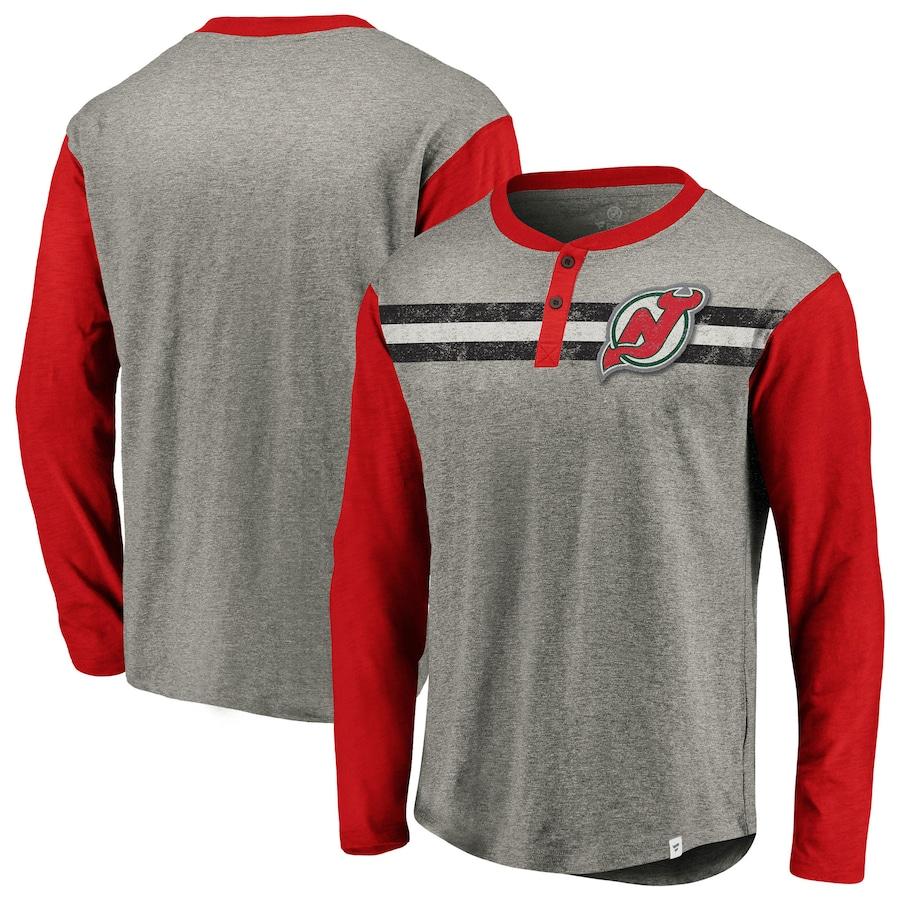 早割クーポン ファナティックス メンズ Tシャツ 長袖 ロンt New Jersey Devils Fanatics True Classics Retro Stripe Long Sleeve Henley T Shirt Heathered Gray Red バッシュ アパレル Troishomme 通販 Yahoo ショッピング 在庫あり 即納