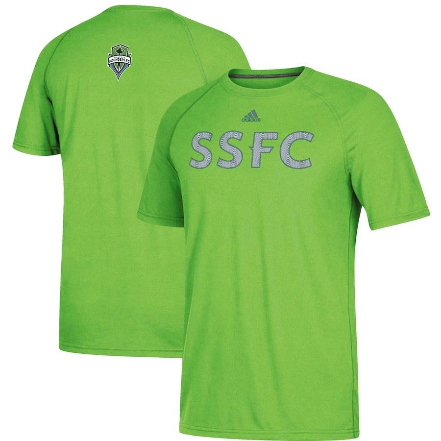 アディダス メンズ Tシャツ Seattle Sounders Fc Adidas Elements Performance Rave バッシュ Green T Shirt