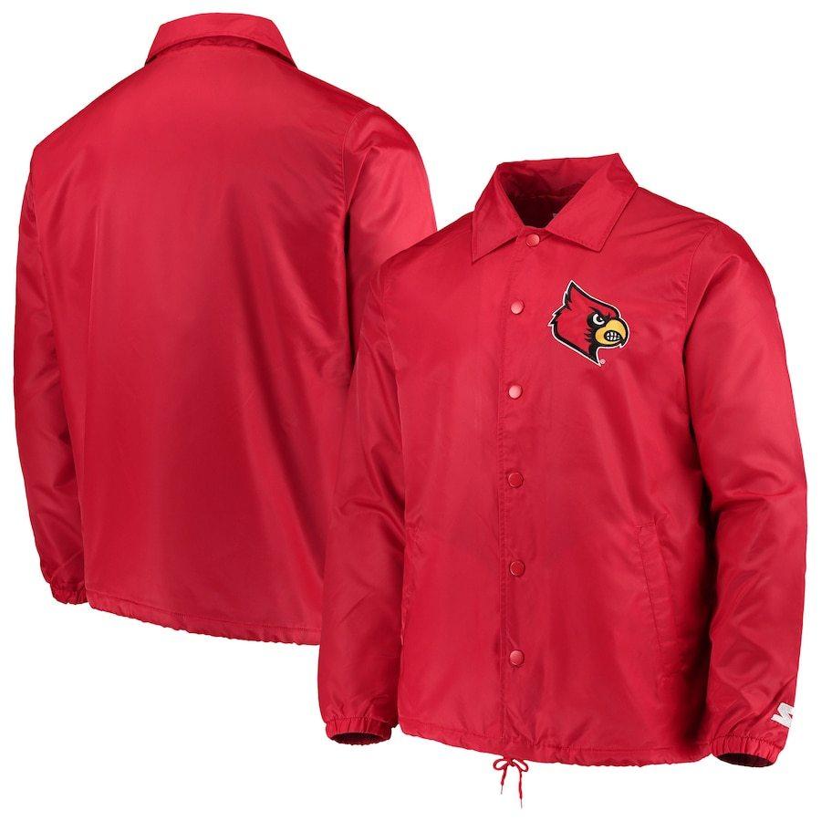 2022春大特価セール！ メンズ ジャケット Red - Jacket Full-Snap Coach's General The Starter Cardinals" "Louisville パーカー