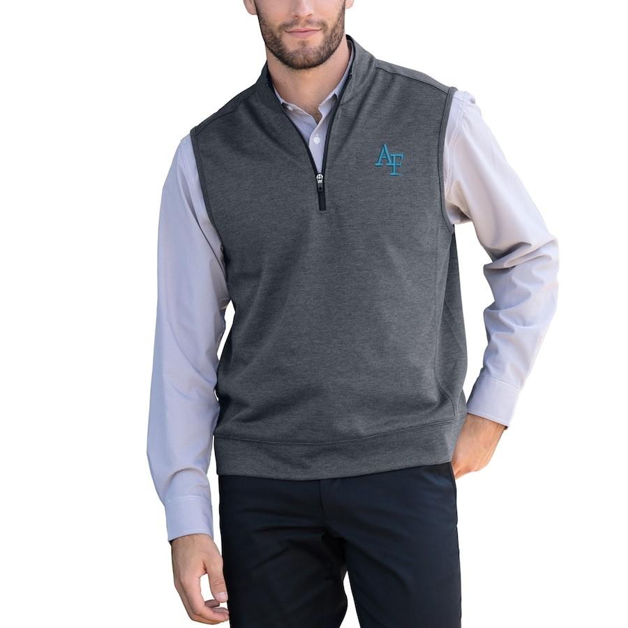 完売 メンズ ジャケット Air Force Falcons Vansport Cypress 1 4 Zip Vest Gray 正規品 Zoetalentsolutions Com