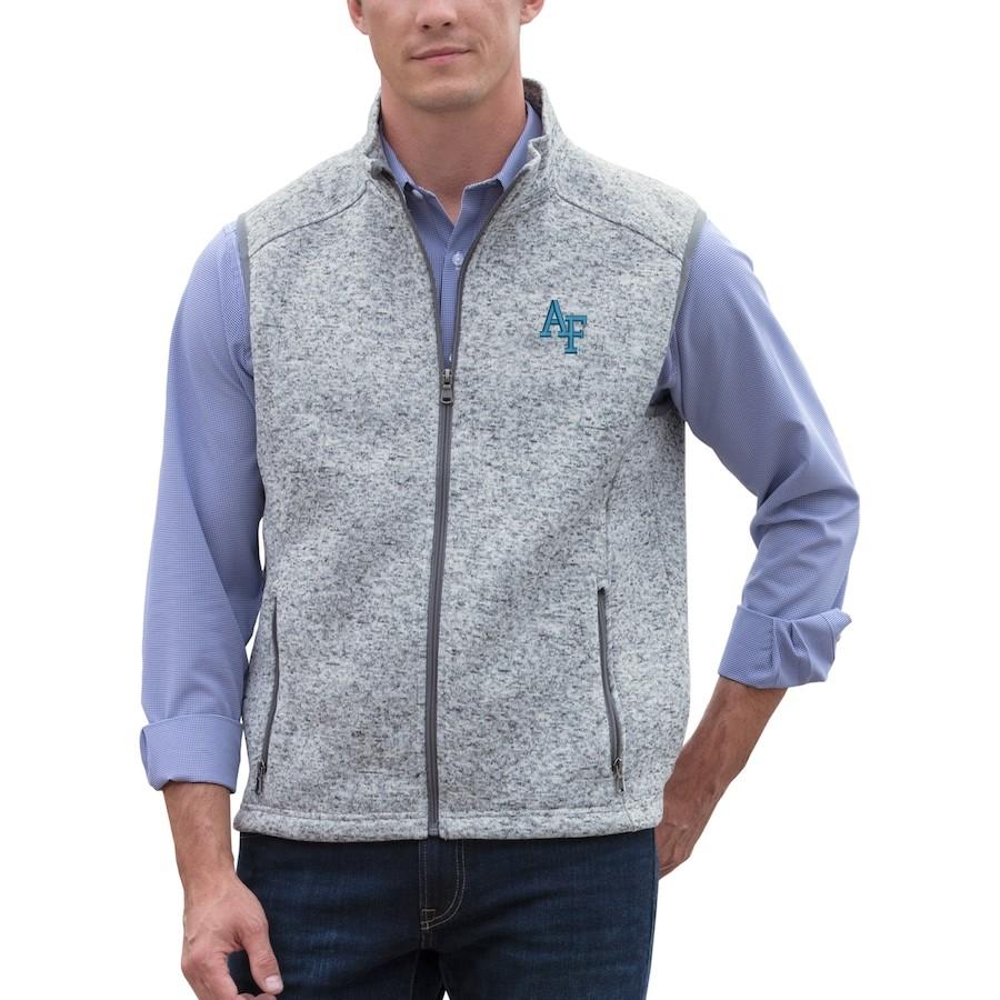 100 の保証 メンズ ジャケット Air Force Falcons Summit Full Zip Sweater Vest Gray 送料込 Zoetalentsolutions Com