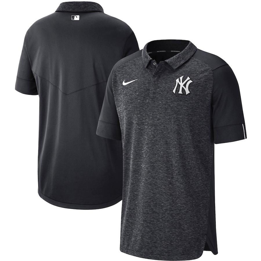 超爆安 New ポロシャツ メンズ ナイキ York Black ゴルフ 半袖 Polo Elite Logo Team Collection Authentic Nike Yankees シャツ